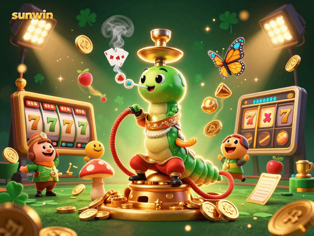 Experience the thrill of sunwin at a vibrant casino scene showcasing exciting slot game elements.